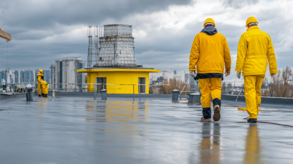 Монтаж плоской кровли