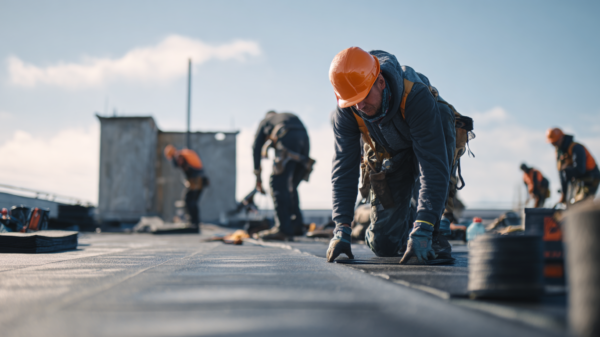 Монтаж битумной кровли